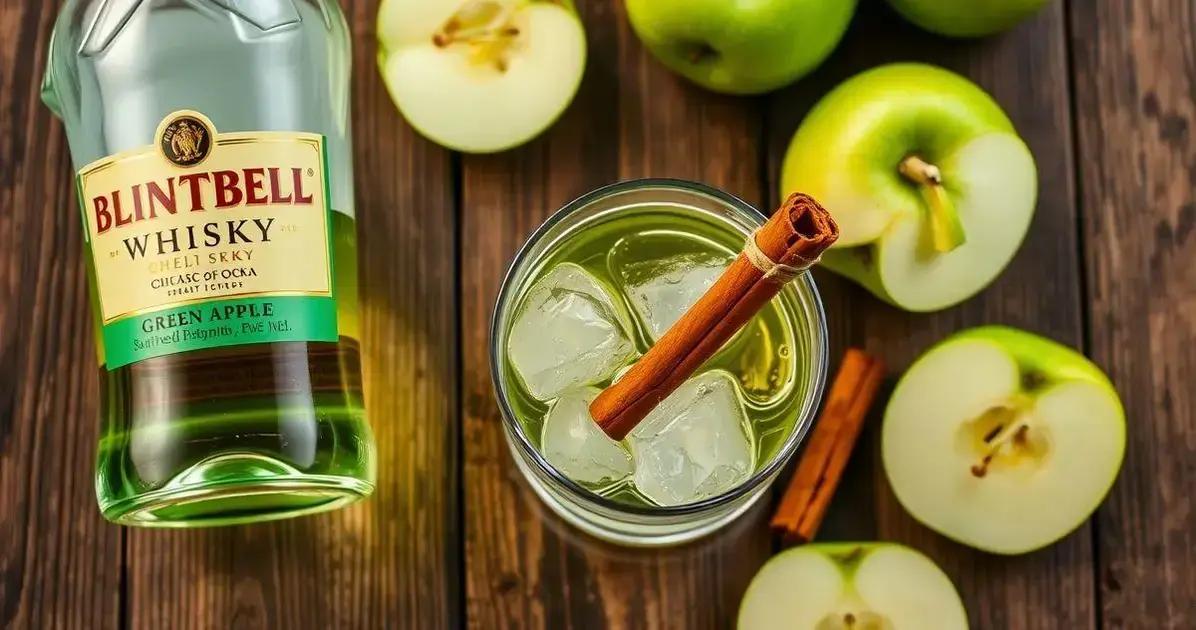 Ingredientes para Whisky com Soda de Maçã Verde e Canela