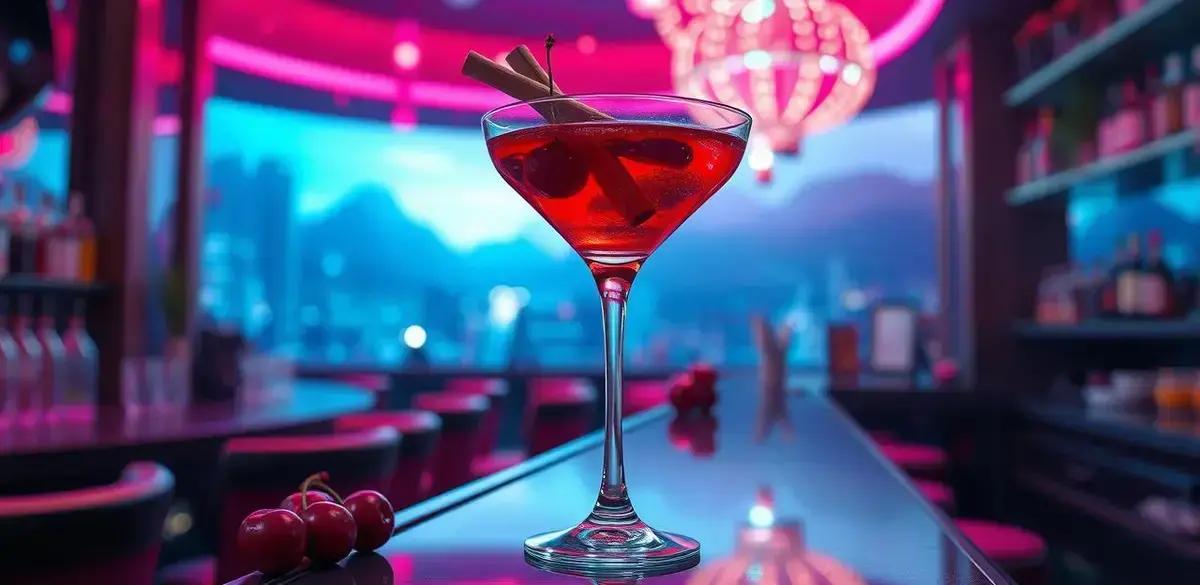 Martini com Licor de Cereja e Canela: uma bebida surpresa
