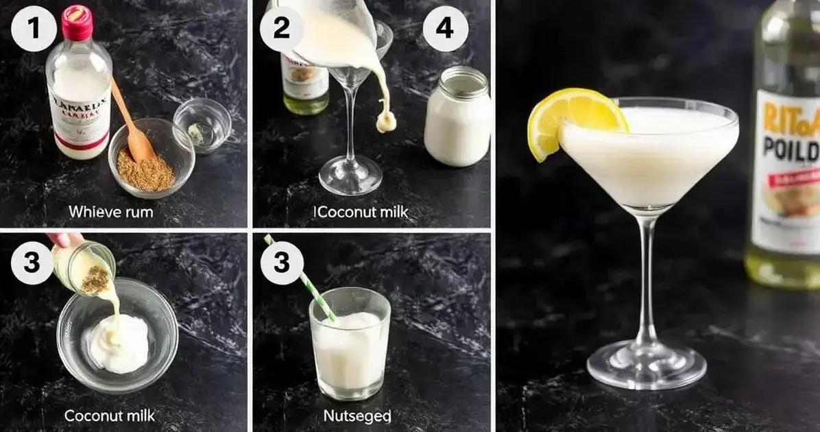 Método de Preparação do Rum com Coco e Noz-moscada