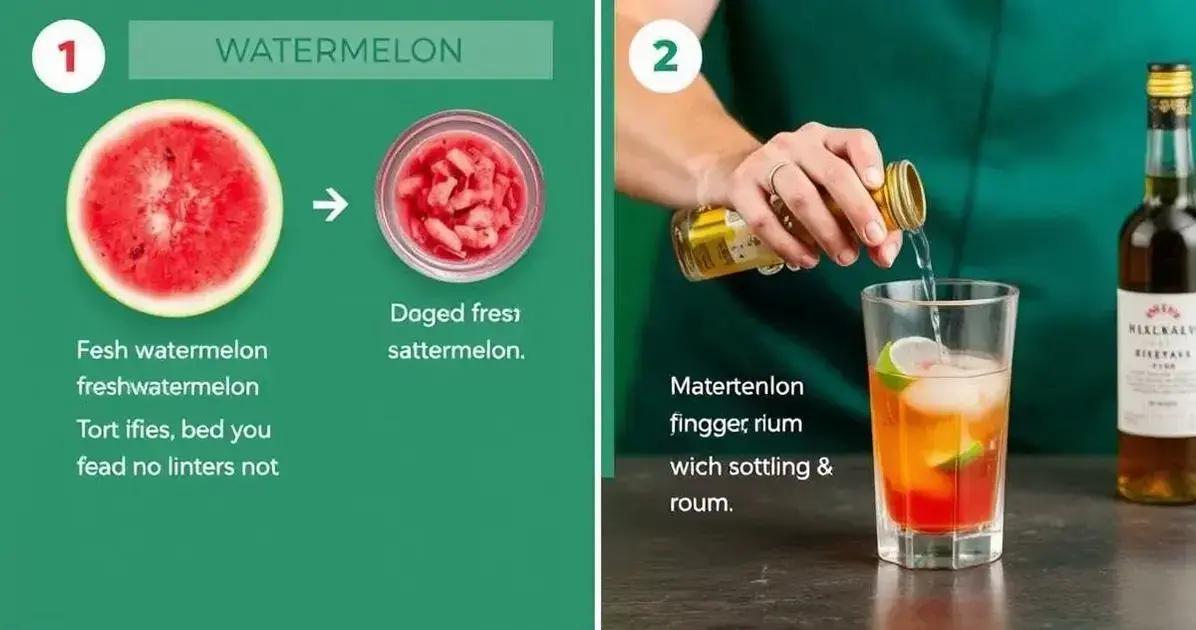 Método de Preparação do Rum com Suco de Melancia e Gengibre