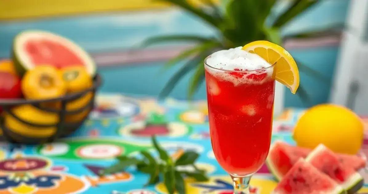 Mocktail de Melancia com Espuma de Limão: Refrescância e Sabor em Cada Gole