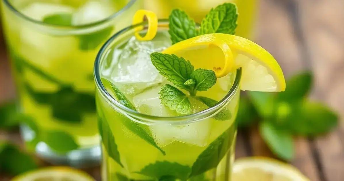Mojito com Soda de Maçã Verde e Raspas de Limão: Refrescância Irresistível