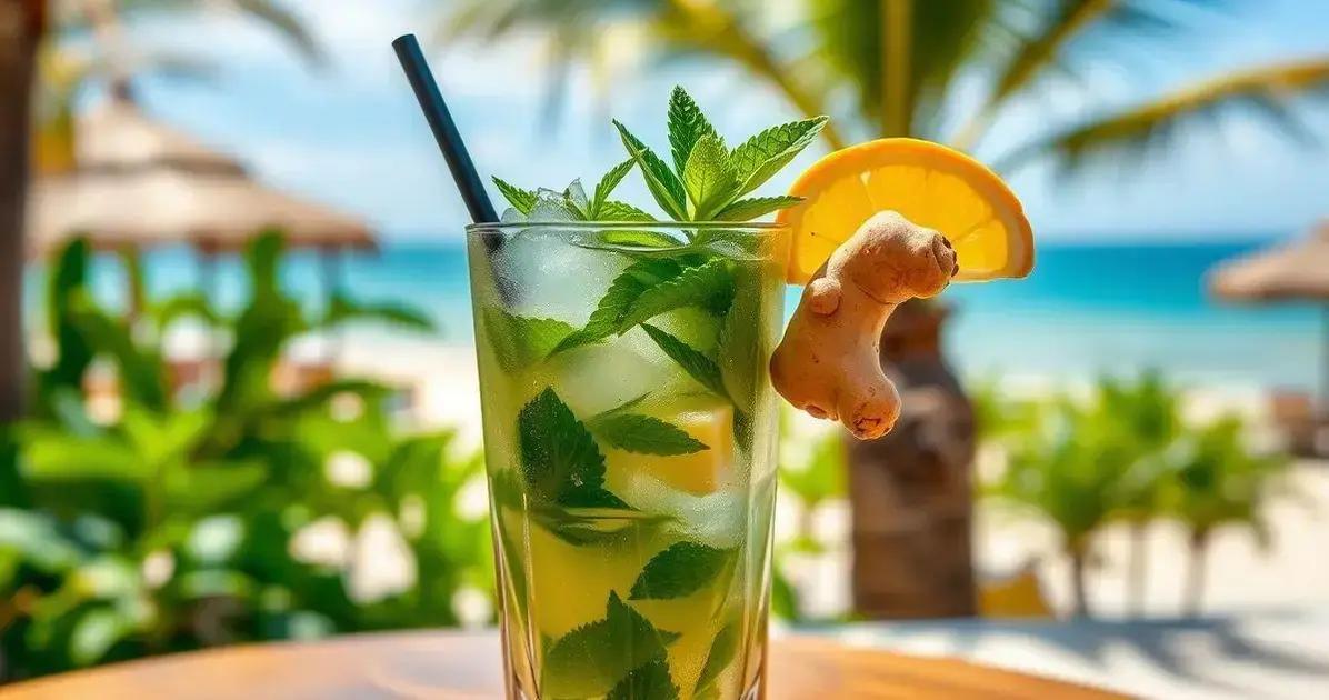 Mojito Porto-Riquenho com Hortelã e Gengibre: Refresque seu Verão