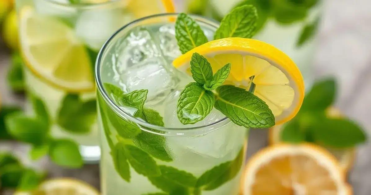 Refrigerante de Limão com Hortelã e Gengibre: Aprenda a Fazer em Casa