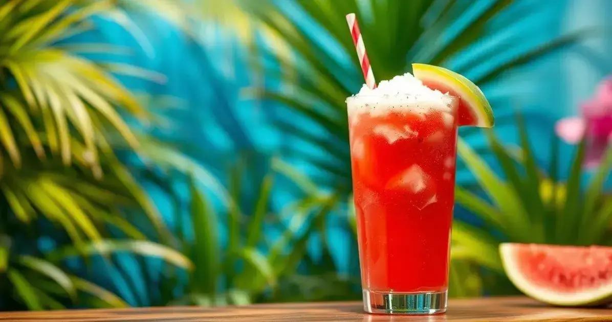Refrigerante de Melancia com Espuma de Coco: uma Sensação Refrescante!