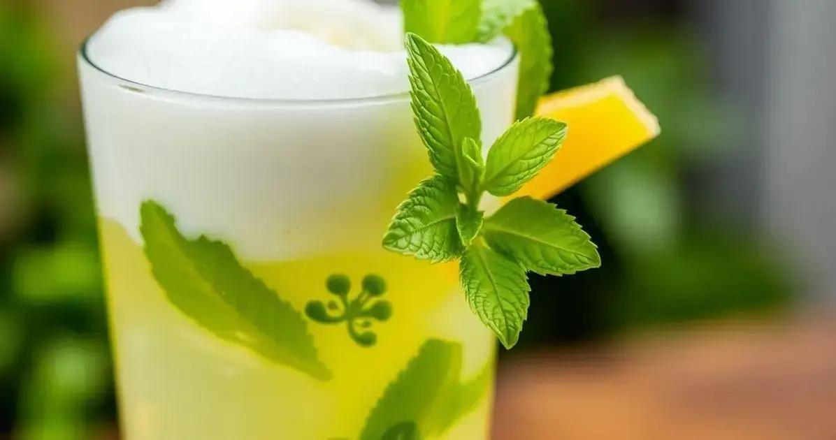 Saque com Espuma de Abacaxi e Hortelã: A Receita Refrescante do Verão
