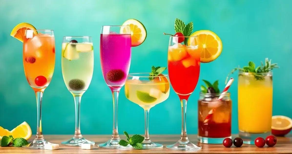 Variações da Receita de Champagne com Licor de Coco