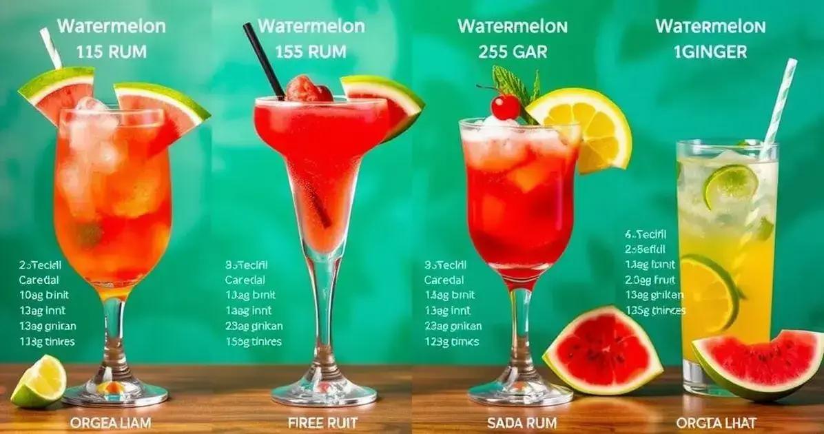 Variações da Receita de Rum com Melancia e Gengibre