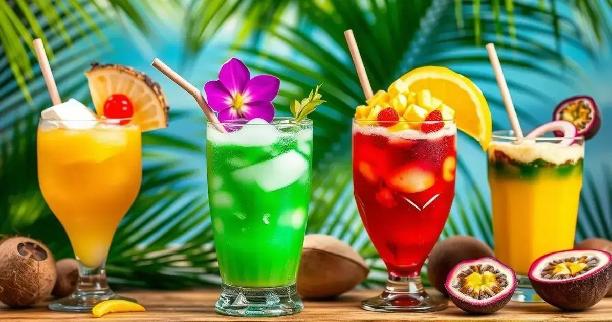Variações de Cocktail com Água de Coco e Licor de Coco