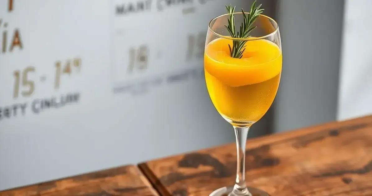 Vinho Espumante com Suco de Manga e Alecrim: Uma Experiência Refrescante
