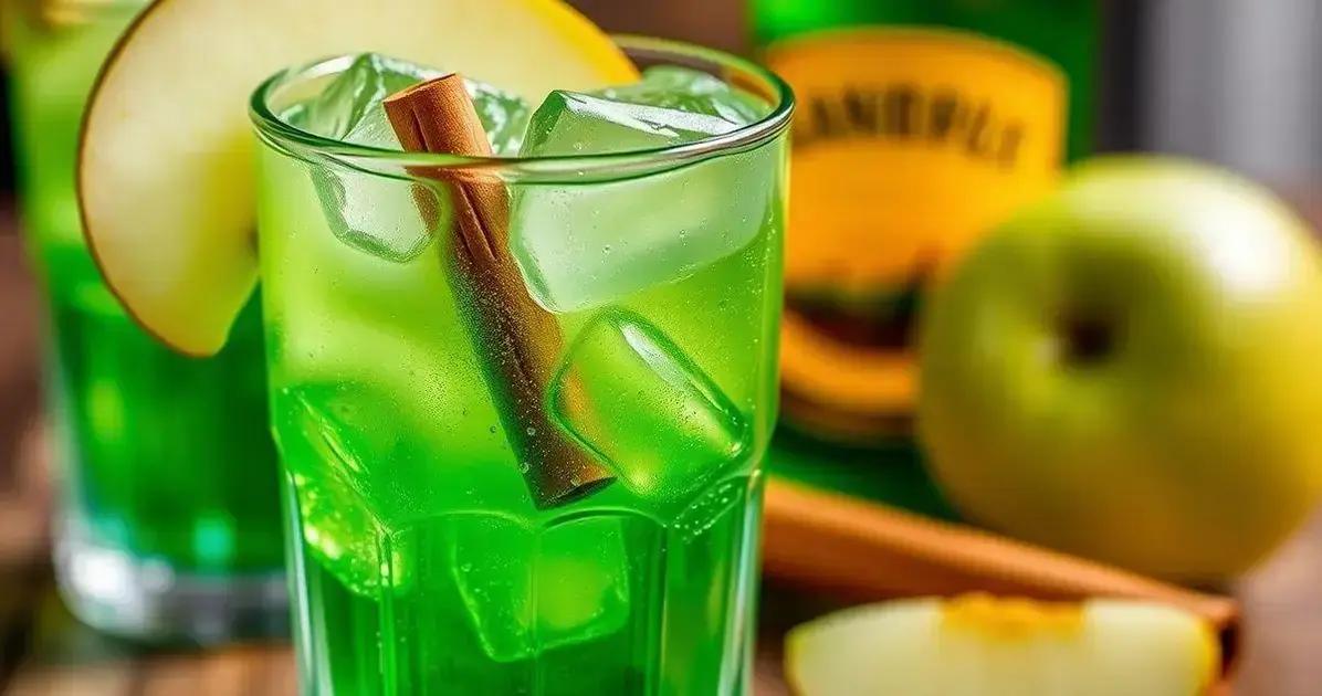 Whisky com Soda de Maçã Verde e Canela: Aprenda a Preparar Este Drink Delicioso