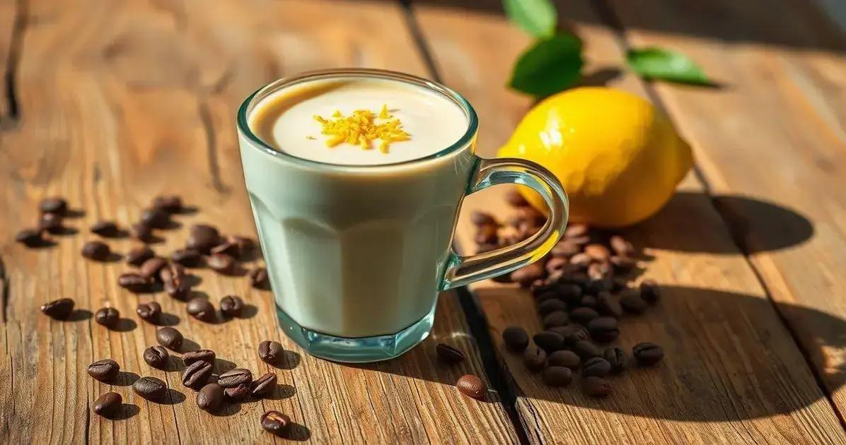 Café com Leite de Amêndoas e Raspas de Limão Siciliano: Uma Experiência Refrescante