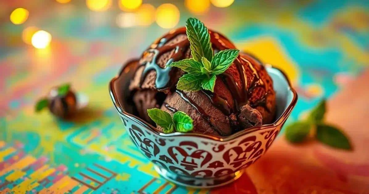 Chocolate Gelado com Licor de Coco e Hortelã: A Sobremesa dos Sonhos