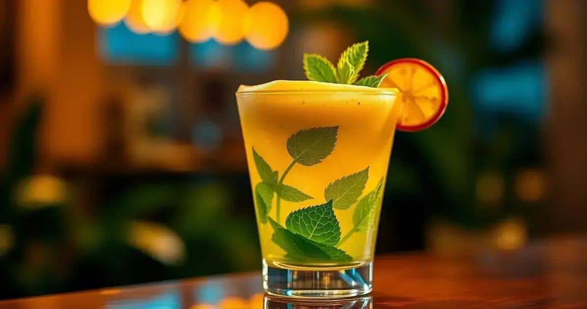 Conhaque com Espuma de Maracujá e Hortelã: A Bebida que Você Precisa Experimentar