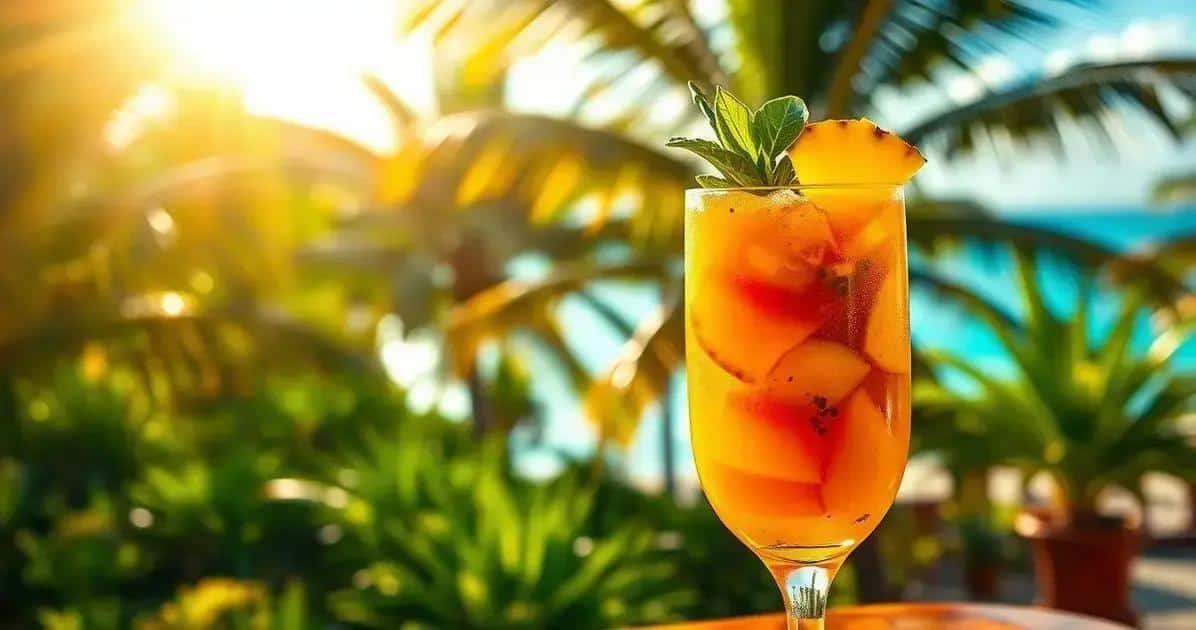 Conhaque Tropical com Abacaxi e Manjericão: a Bebida Perfeita para Verão