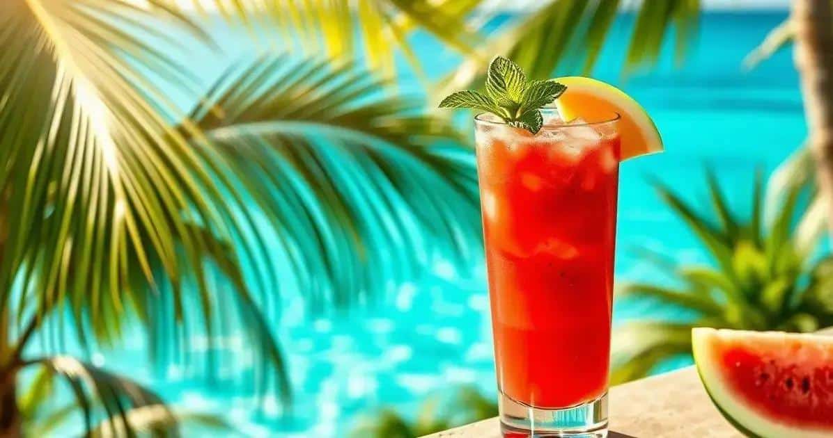 Coquetel de Verão com Licor de Menta e Melancia: Uma Experiência Refrescante