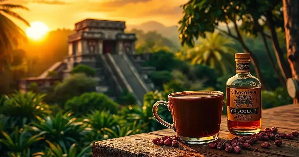 História do Chocolate Quente com Pimenta Rosa e Rum