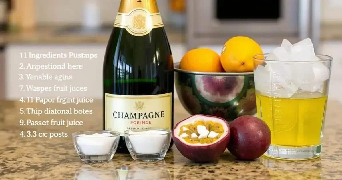 Ingredientes da Receita de Champagne com Suco de Maracujá