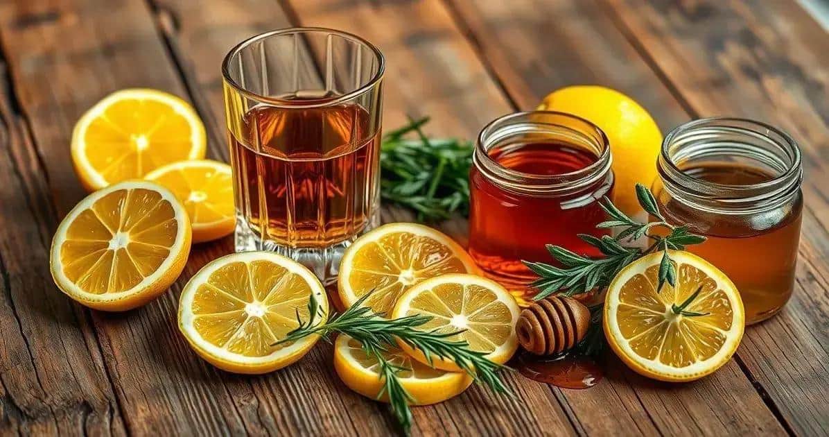 Ingredientes para Whisky com Limão Siciliano e Mel