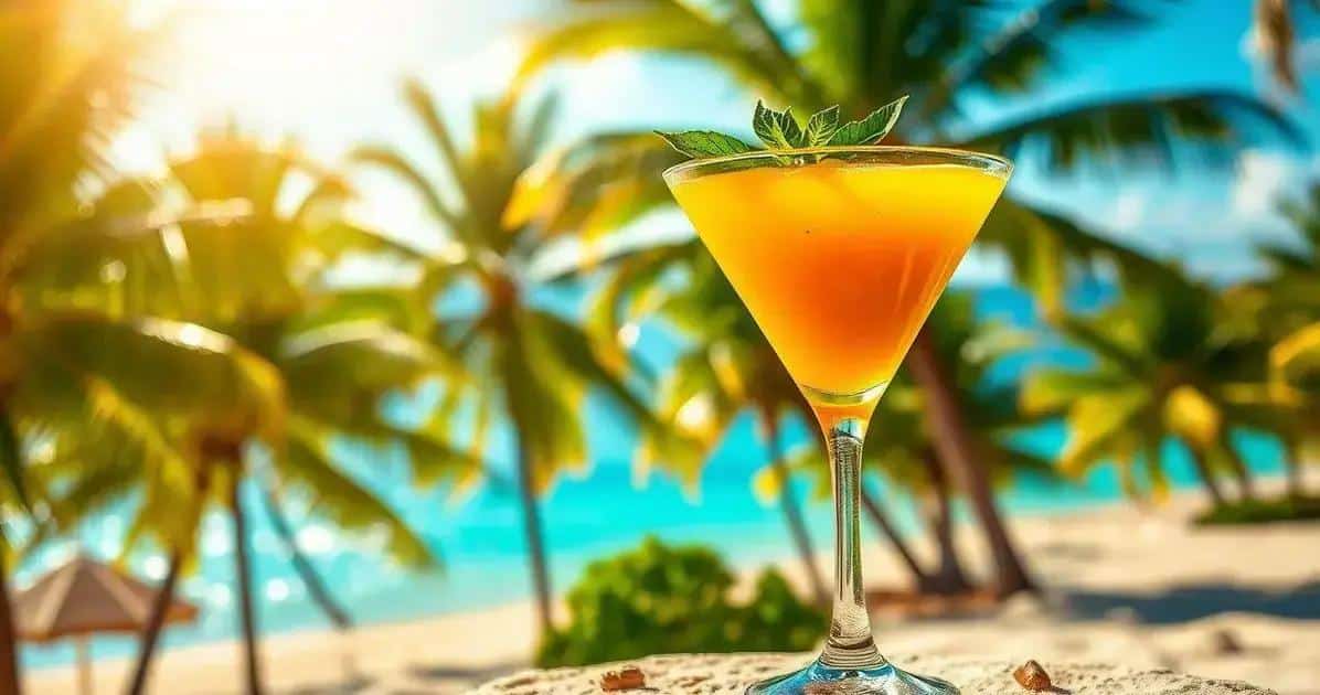 Martini com Suco de Manga e Manjericão: Uma Experiência Refrescante