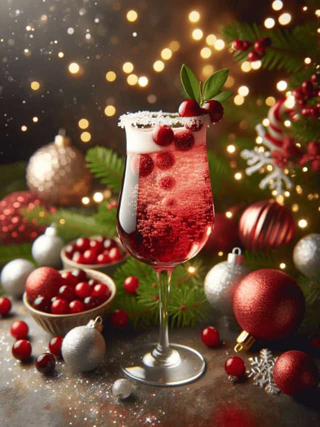 Cranberry Fizz – O Brilho Vermelho do Natal em um Copo!