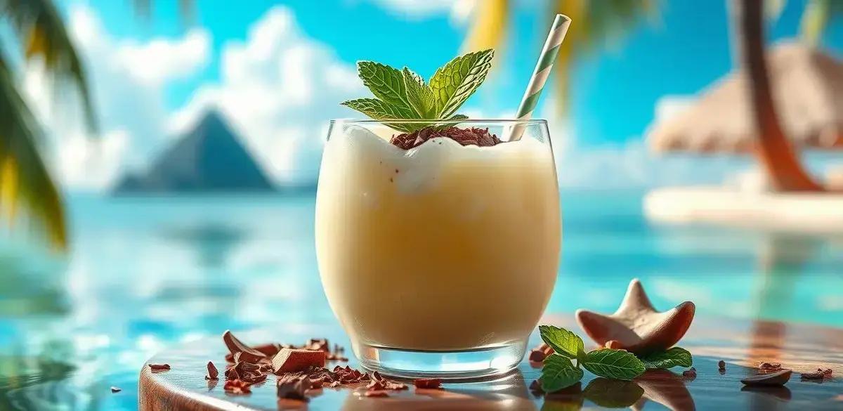 Água de Coco com Licor de Menta e Chocolate: Uma Bebida Irresistível