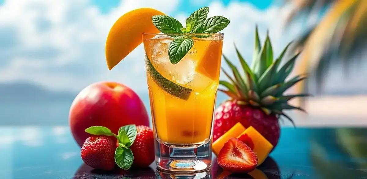 Cachaça Tropical com Manga e Manjericão: Refresque-se com Este Delicioso Drink