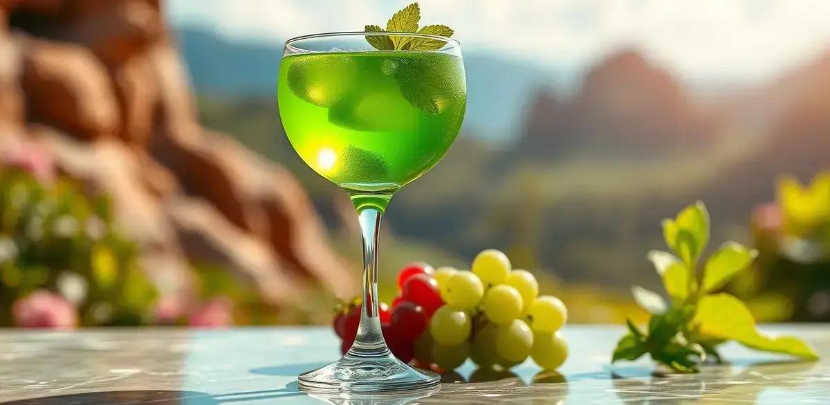 Drink Verde com Espumante e Uva Verde: Refrescância e Sabor em Cada Gole