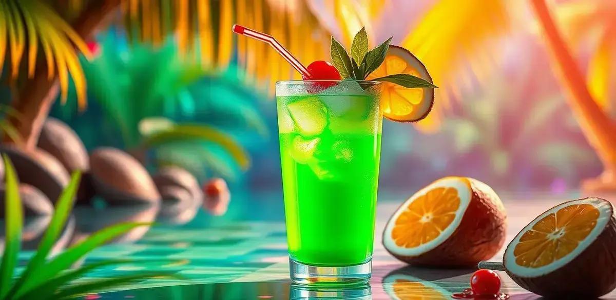 Drink Verde Tropical com Licor de Coco: Refresque-se com esse Sabor Único