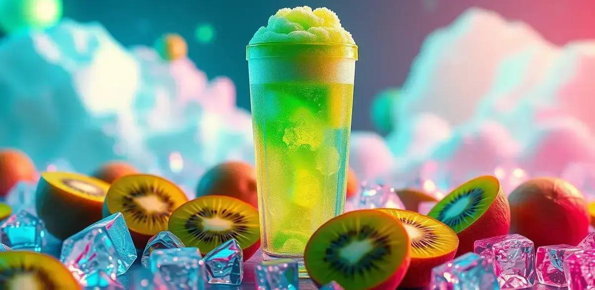 Ingredientes do Energético com Espuma de Kiwi