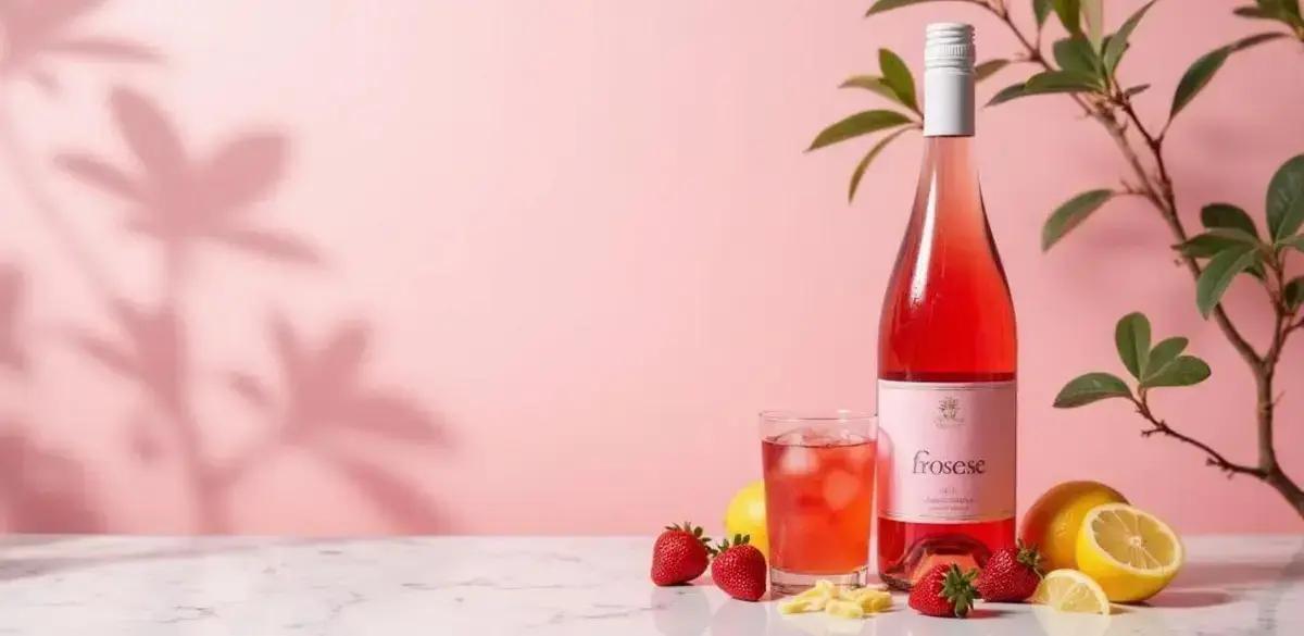 Ingredientes para Vinho Rosé com Licor de Morango e Raspas de Limão