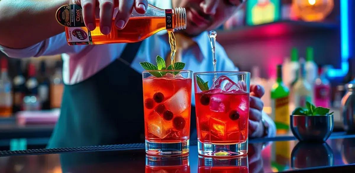 Método de Preparo do Whisky com Frutas Vermelhas e Licor de Menta