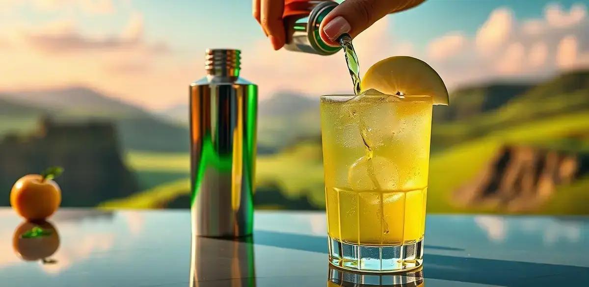 Método de Preparo do Whisky Sour com Licor de Maçã Verde