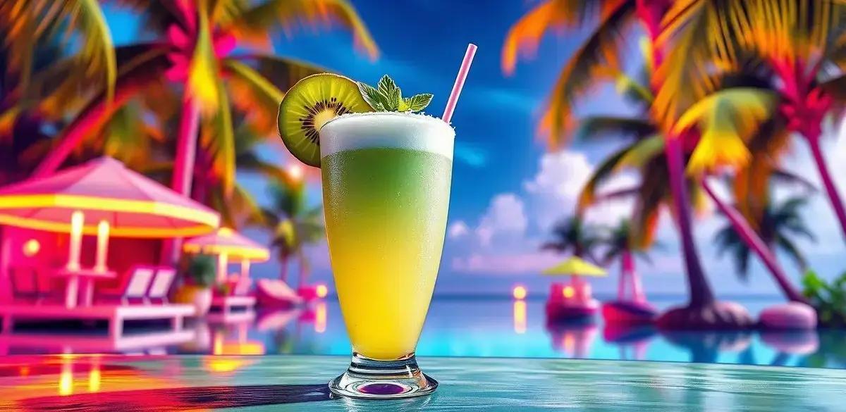 Mocktail de Kiwi com Espuma de Coco: Refresque-se com o Delicioso Drink