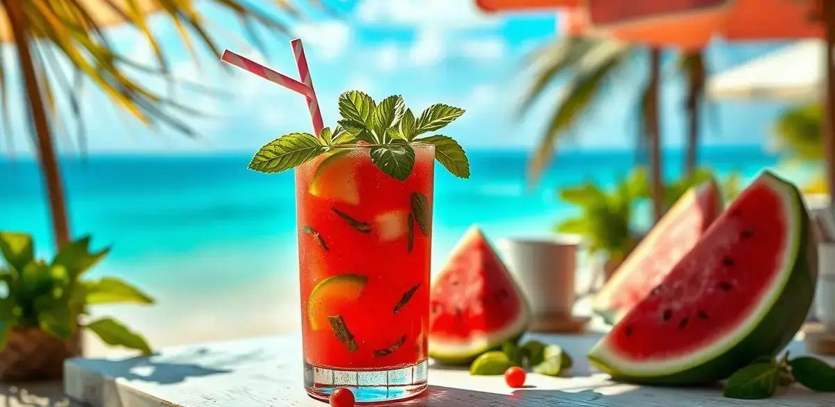 Mojito com Suco de Melancia e Manjericão: A Refri mais Refrescante do Verão