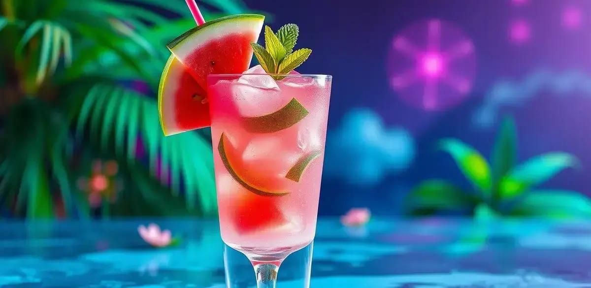 Rum Tropical com Melancia e Hortelã: A Bebida Perfeita para o Verão