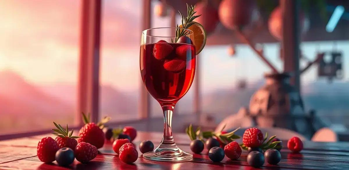 Vinho com Suco de Frutas Vermelhas e Alecrim: Uma Combinação Irresistível